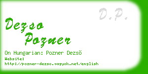 dezso pozner business card
